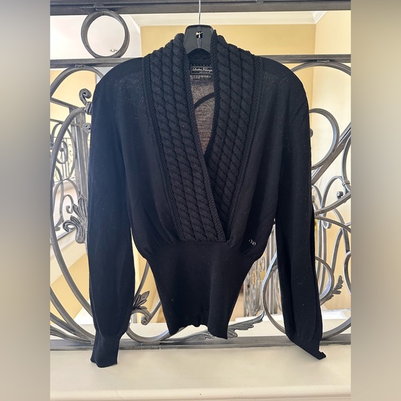 Salvatore Ferragamo Wool Vneck Shirt